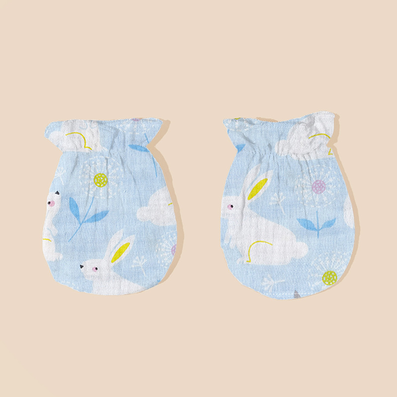 Baby Mittens Scratch - Guanti in cotone per bambini 0-6