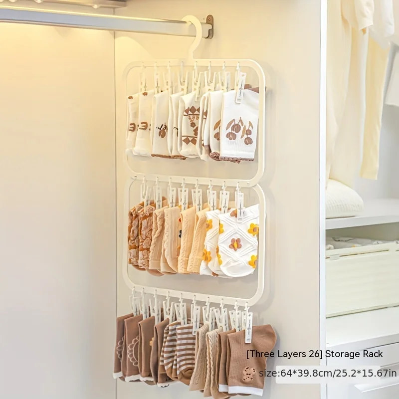 Baby Clothing Hanging Rack - Appendiabiti Multi-clip per Neonati e Bambini,