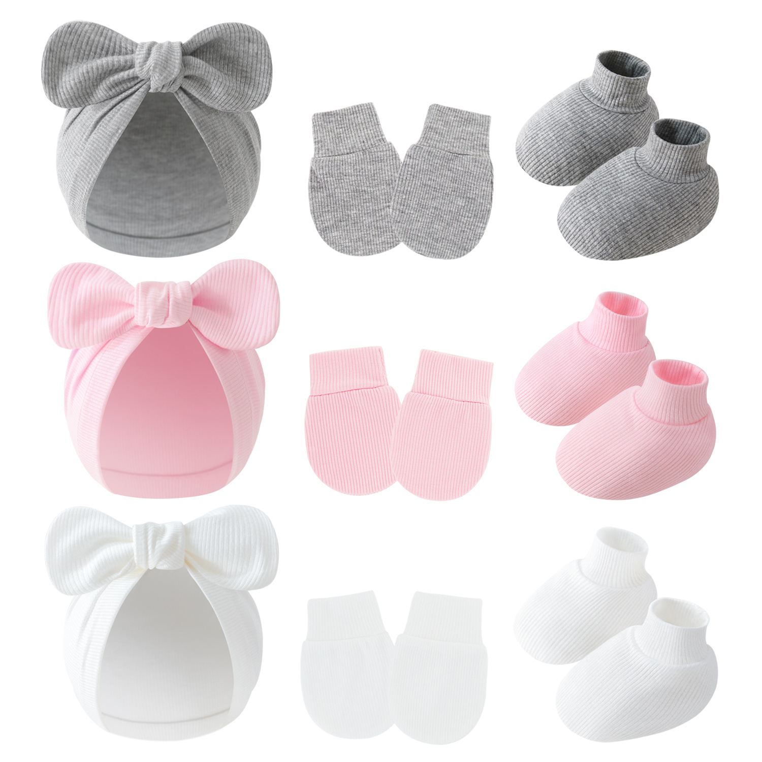 Baby Mittens Scratch - Set Unisex per Neonati: Cappello, Guanti