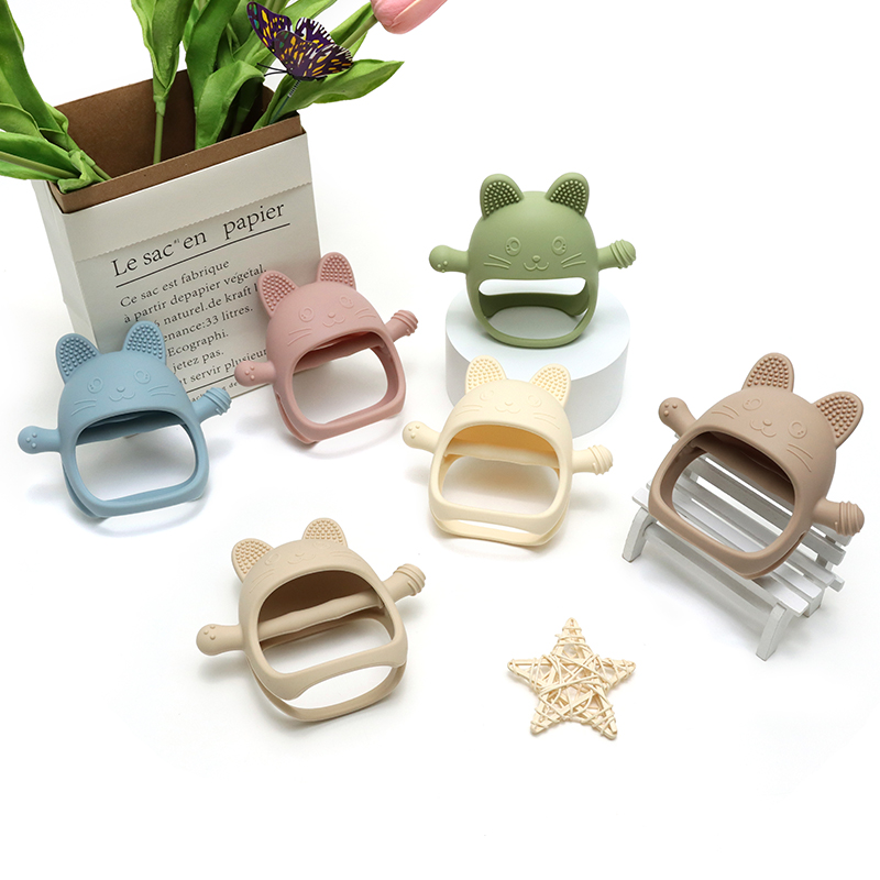 Baby Mittens Scratch - Guanti per massaggiagengive in Silicone per