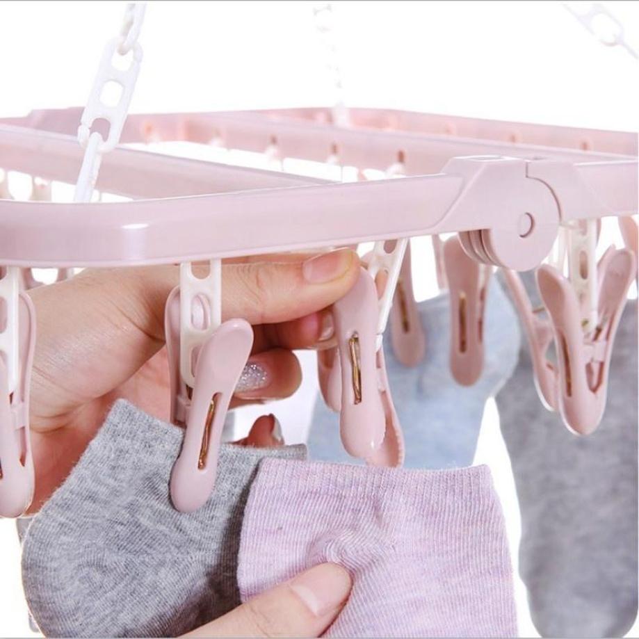 1 Pcs 32 Clips Abbigliamenti p - Baby Clothing Hanging Rack recensione e prezzo
