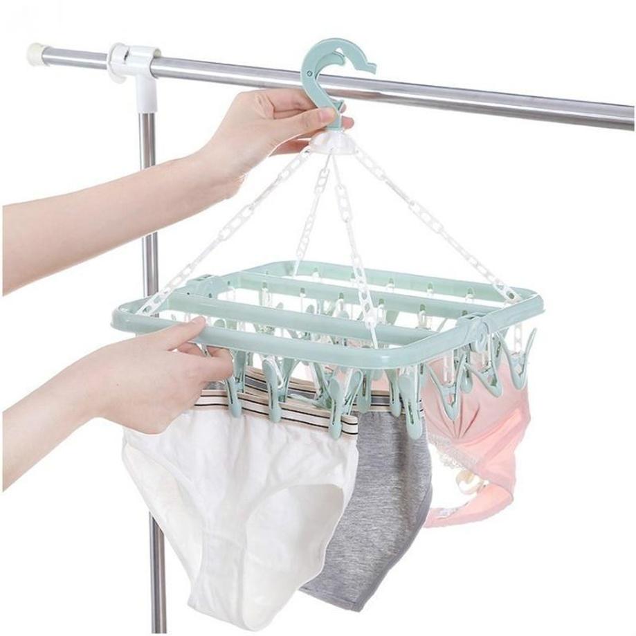 1 Pcs 32 Clips Abbigliamenti p - Baby Clothing Hanging Rack recensione e prezzo