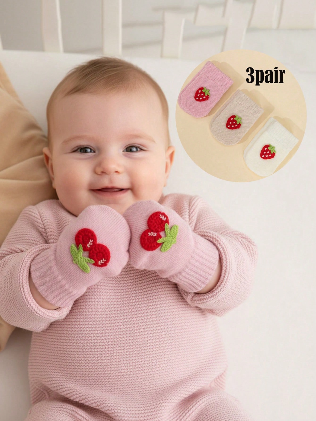 3 paia di guanti in maglia per - Baby Mittens Scratch recensione e prezzo